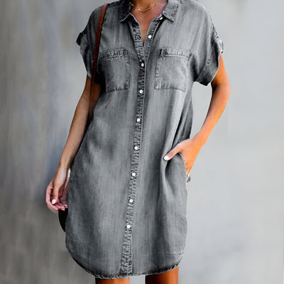 MIRAVO | Legeres Hemdkleid mit Knopfleiste