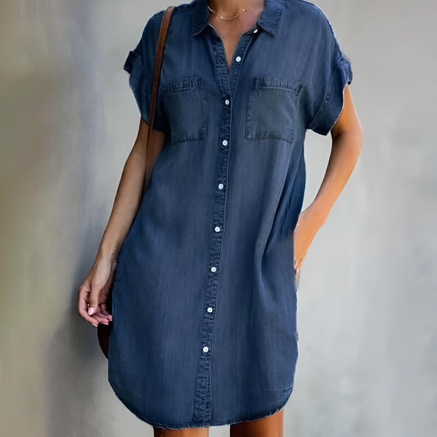 MIRAVO | Legeres Hemdkleid mit Knopfleiste