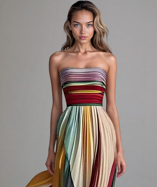FLORA - FARBENFROHES ÄRMELLOSES KLEID